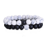 2pcs/Set Lovers Beaded Bracelet made of Natural Stone