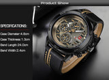 NAVIFORCE Men's Watch with Week and Date Display