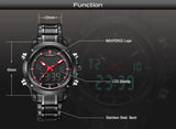 NAVIFORCE Luxury Men;s Watch with Analog and LCD Display