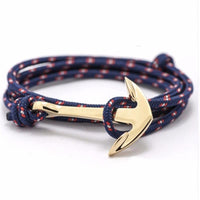 Multi-layer Bracelet with Anchor Pendant