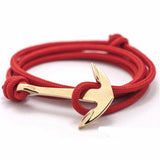 Multi-layer Bracelet with Anchor Pendant