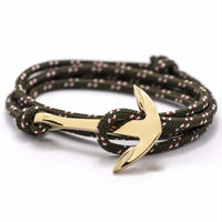 Multi-layer Bracelet with Anchor Pendant