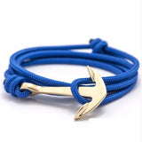 Multi-layer Bracelet with Anchor Pendant