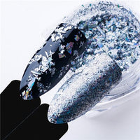 Aluminum Nail Flakes Powder with Mirror and Glitter Effects