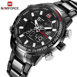 NAVIFORCE Men's Fashion Watch Water Resistance and IP Coated Metal Strap