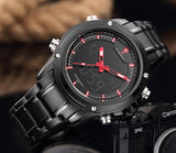 NAVIFORCE Luxury Men;s Watch with Analog and LCD Display