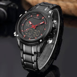 NAVIFORCE Luxury Men;s Watch with Analog and LCD Display