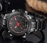 NAVIFORCE Luxury Men;s Watch with Analog and LCD Display