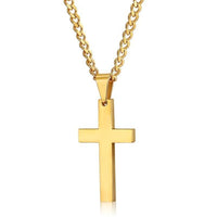 Cross Pendant Men's Religious Necklace