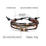 Genuine Leather Cross Bracelets and Bangles