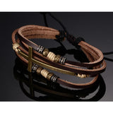Genuine Leather Cross Bracelets and Bangles