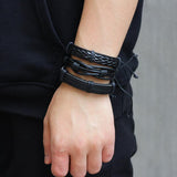 3 to 6pcs. Multilayer Braid Bracelets & Bangles