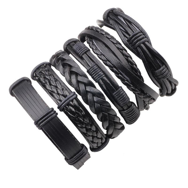 3 to 6pcs. Multilayer Braid Bracelets & Bangles