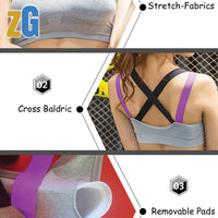 Fitness Yoga Push Up Sports Bra