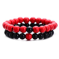 2pcs/Set Lovers Beaded Bracelet made of Natural Stone