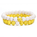 2pcs/Set Lovers Beaded Bracelet made of Natural Stone