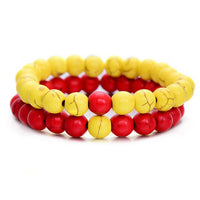 2pcs/Set Lovers Beaded Bracelet made of Natural Stone