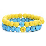 2pcs/Set Lovers Beaded Bracelet made of Natural Stone