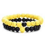 2pcs/Set Lovers Beaded Bracelet made of Natural Stone