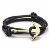 Multi-layer Bracelet with Anchor Pendant