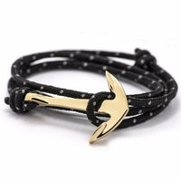 Multi-layer Bracelet with Anchor Pendant