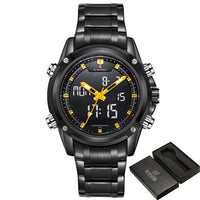 NAVIFORCE Luxury Men;s Watch with Analog and LCD Display