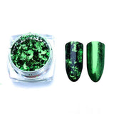 Aluminum Nail Flakes Powder with Mirror and Glitter Effects