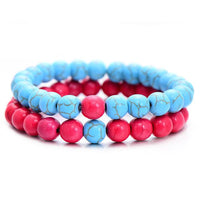 2pcs/Set Lovers Beaded Bracelet made of Natural Stone