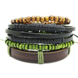 4pcs/set Multi-layer Retro Bangle Bracelet