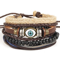 4pcs/set Multi-layer Retro Bangle Bracelet