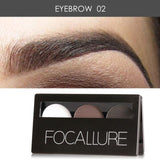 3 Colors Eyebrow Powder Palette Waterproof and Smudge Proof