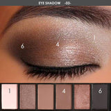 6 Color Glamorous Smokey Eyeshadow Pallete