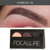 3 Colors Eyebrow Powder Palette Waterproof and Smudge Proof