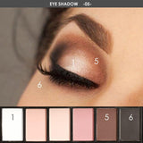 6 Color Glamorous Smokey Eyeshadow Pallete