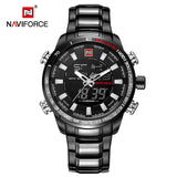 NAVIFORCE Men's Fashion Watch Water Resistance and IP Coated Metal Strap