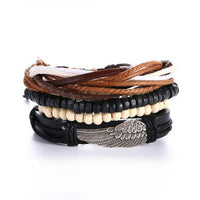 4pcs/set Multi-layer Retro Bangle Bracelet