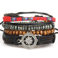 4pcs/set Multi-layer Retro Bangle Bracelet